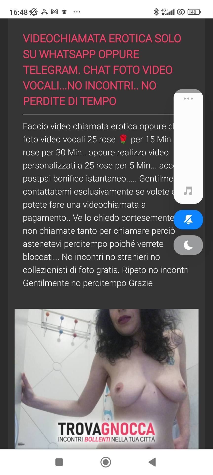 Video chiamata erotica solo su WhatsApp...3488073794 - 00000000000