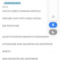 Videochiamata erotica solo su WhatsApp 25€ accetto postpai bonifico istantaneo...non incontro no anteprime .. astenersi perditempo...3488073794